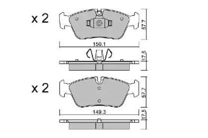 Комплект тормозных колодок BPBM-1003 AISIN